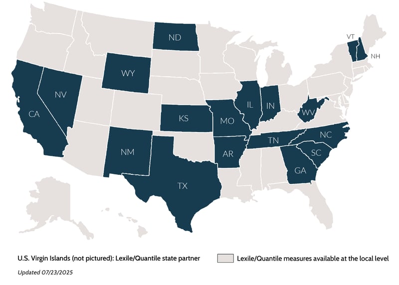 State departments of education across the United States partner with MetaMetrics to report Lexile and Quantile measures from annual state assessments. State departments of education across the United States partner with MetaMetrics to report Lexile and Quantile measures from annual state assessments.