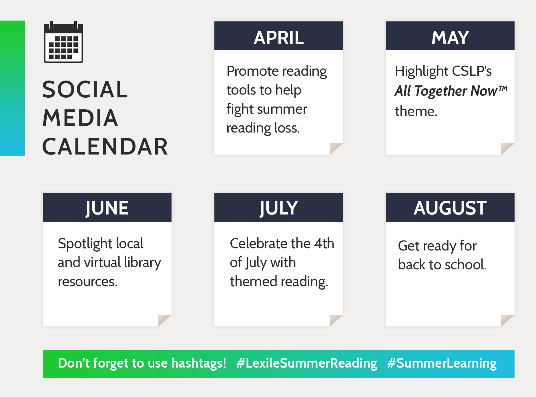 Summer Reading 2023 Social Media Calendar